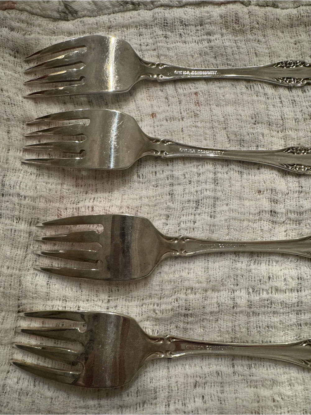 Oneida Community Silver “Artistry” salad forks